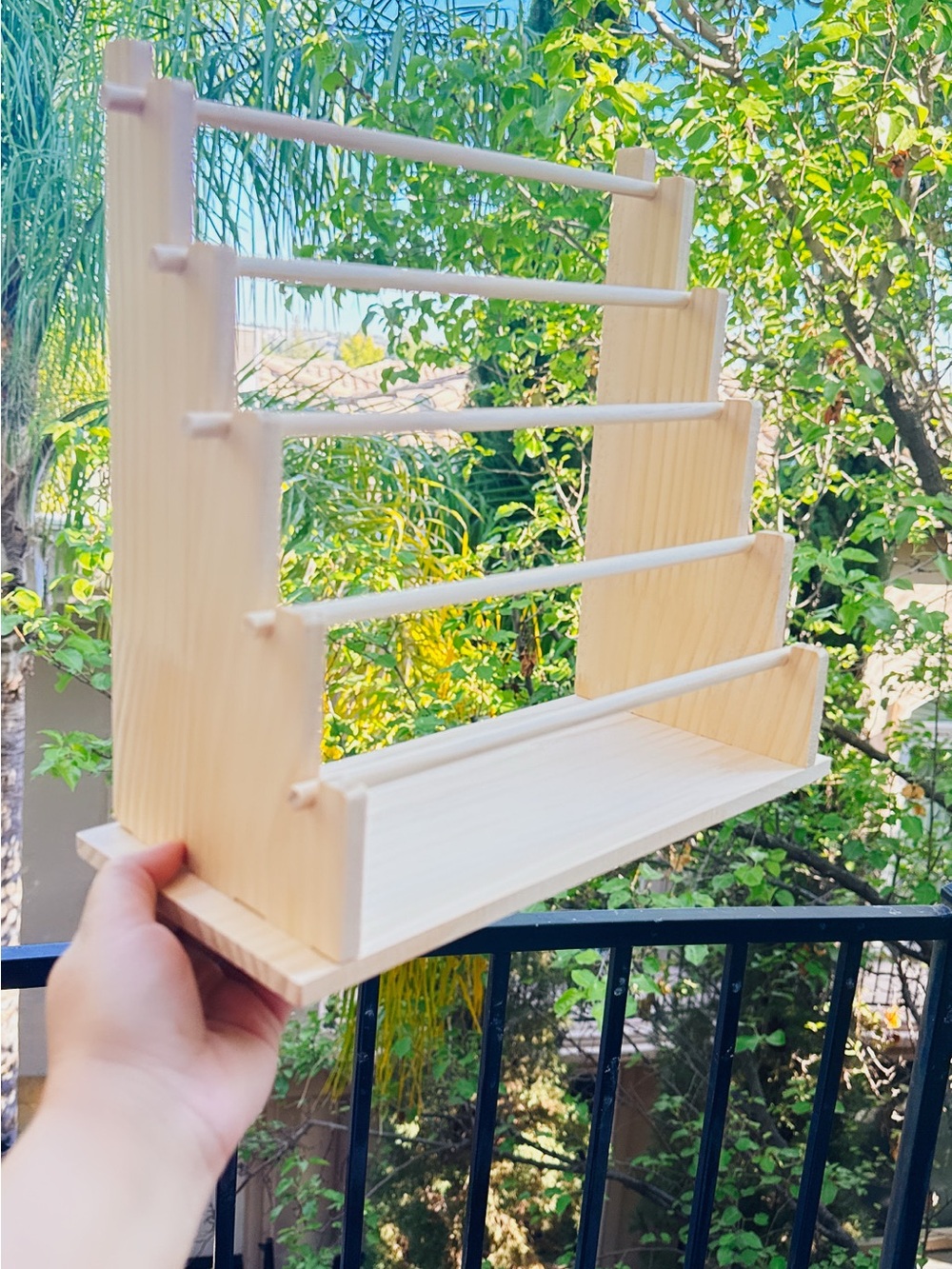 NWP & Other Stories Natural Pine Wood Jewelry Organizer Rack - Light Pine